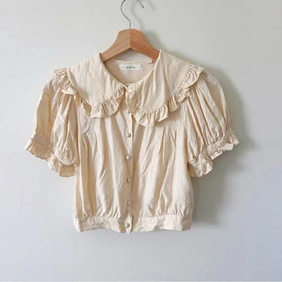 Doen sparrow top ivory silk xs - Picture 2 of 6